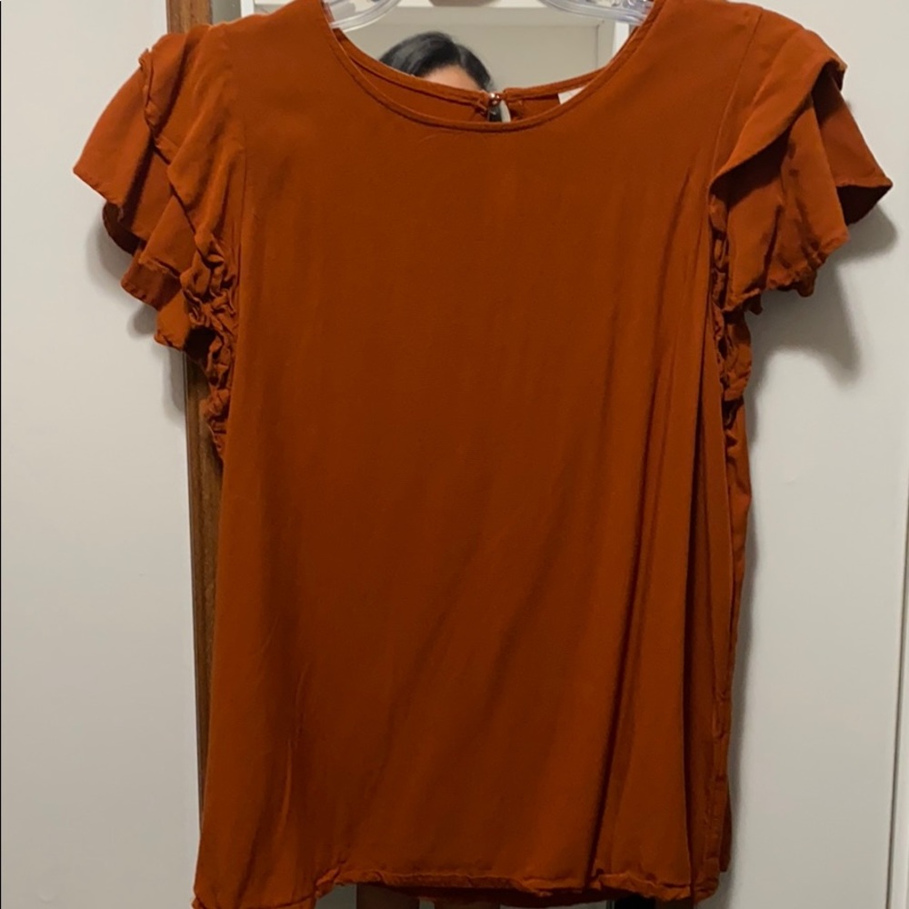 Rust Orange Blouse